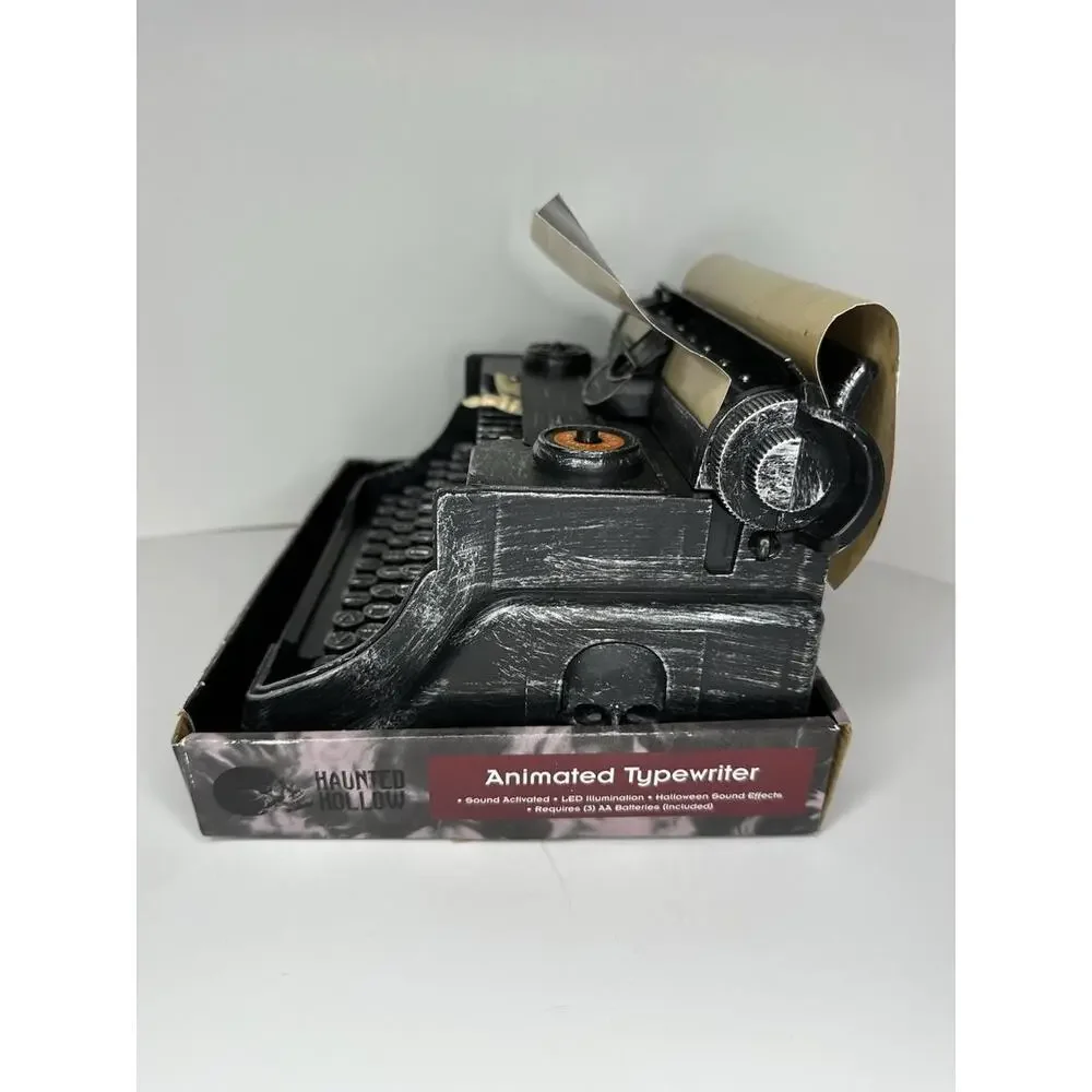 Haunted Hallow Halloween Animated Spooky Typewriter Sound Activated LED Effects - Picture 4 of 5
